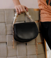 - Handbag Midnight Pearl Charm - Black