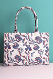 Canvas Tote Bags Blue Leaf