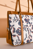Strap Canvas Tote Ocean Leaf