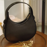 Plain Hobo HandBag - Black