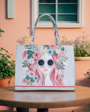 - Cherry Twinkle Canvas Bag - White