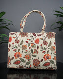 Canvas Tote Bags Beige Multiflower