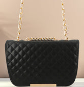 Shoulder Bag Quilted Charm - Black