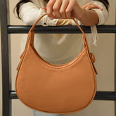 Plain Hobo HandBag - Mustard
