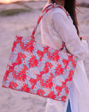 Canvas Tote Bags Orange Leaf