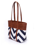 Buy ZigWaveShoulderToteBag-Brown in Pakistan
