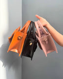 HandBag Gloss Bow Brown