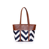 Buy ZigWaveShoulderToteBag-Brown in Pakistan