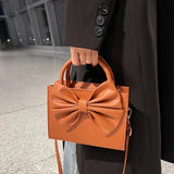 HandBag Gloss Bow Brown