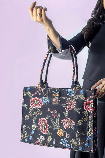 Canvas Tote Bag Black Multi