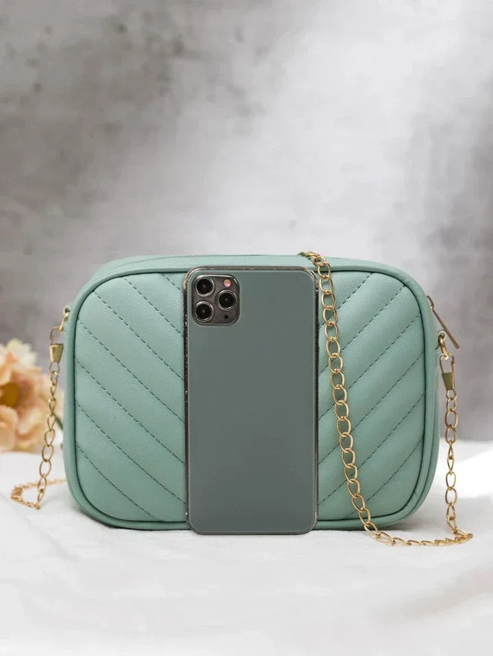 Buy - Chevron Charm Crossbody Bag ~Sea mist in Pakistan