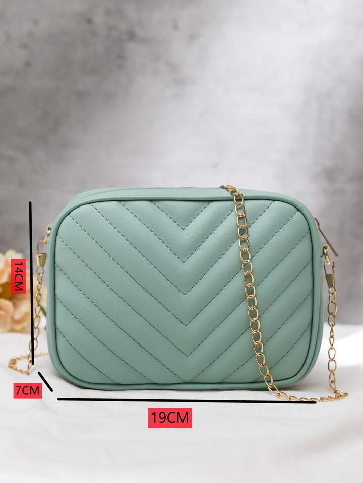Buy - Chevron Charm Crossbody Bag ~Sea mist in Pakistan