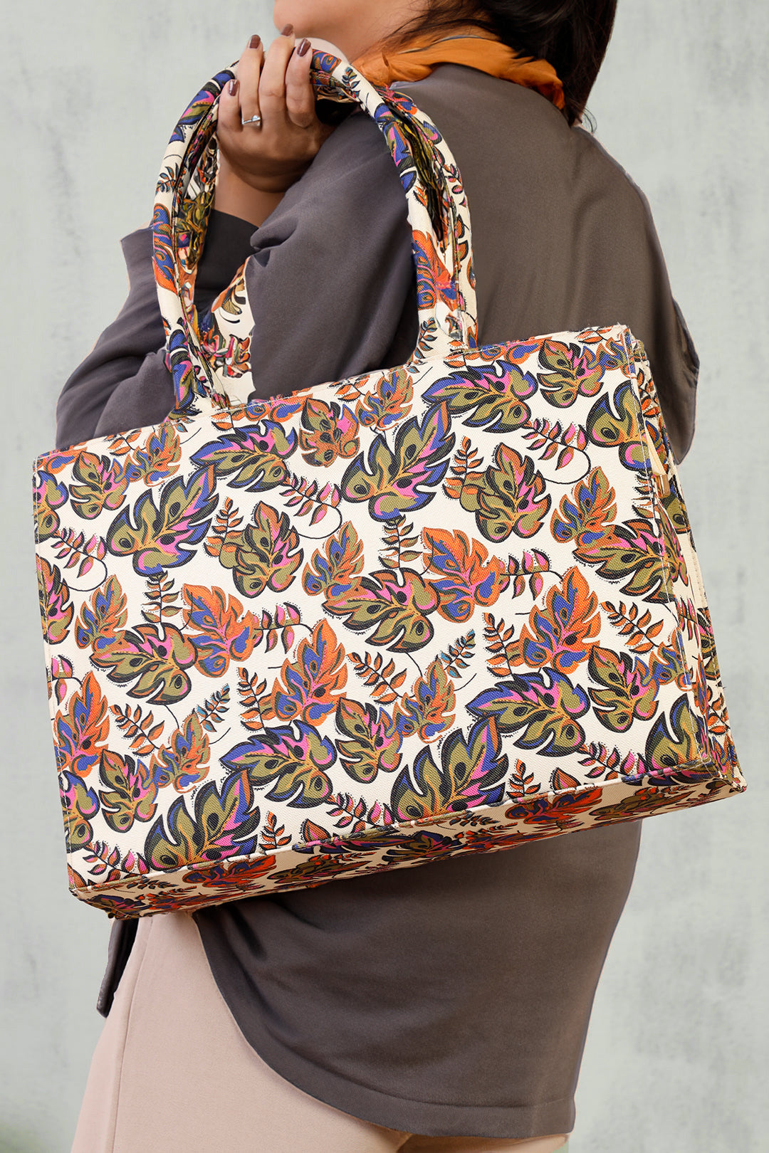 Buy Canvas Tote Bags Golden Leaf in Pakistan