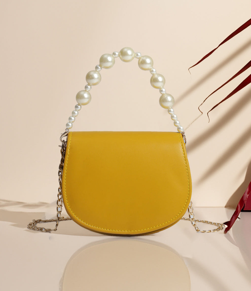 - Handbag Midnight Pearl Charm - Mustard