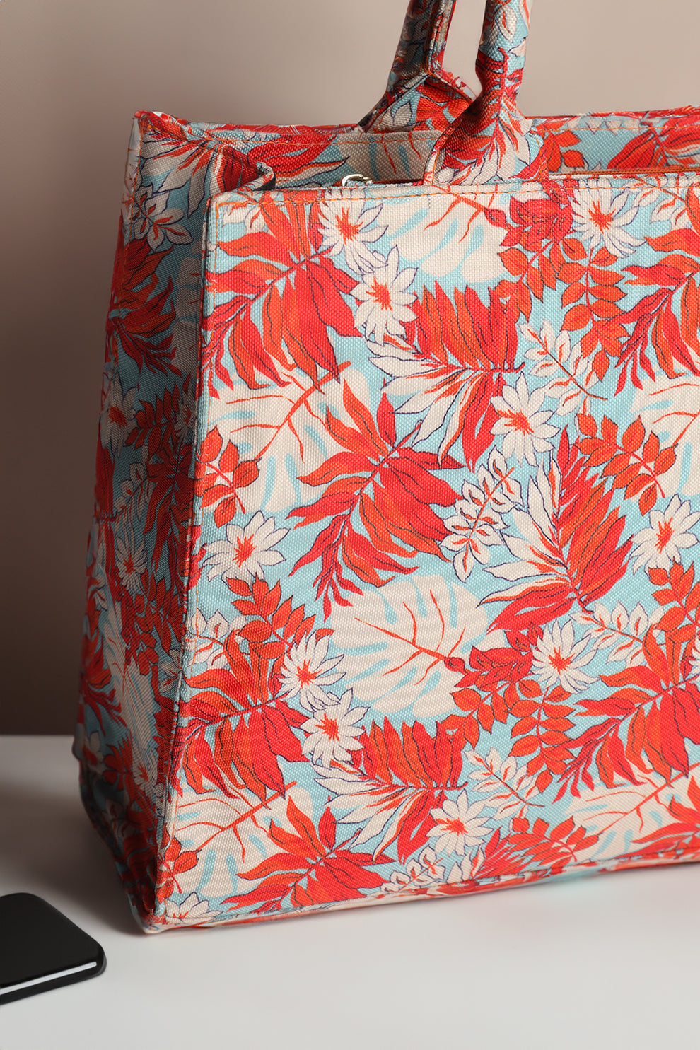 Canvas Tote Bags Orange Leaf