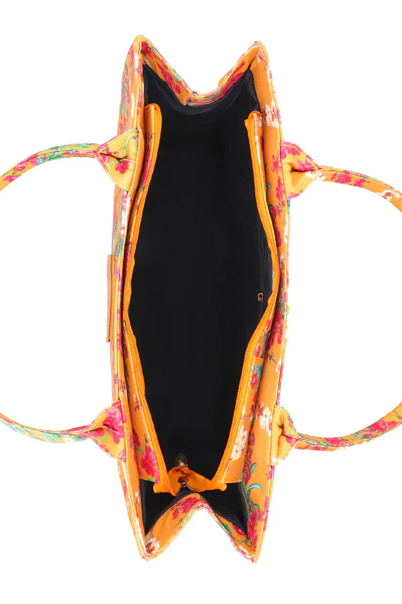 Buy Canvas Tote Bag Yellow Floral in Pakistan