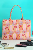 Canvas Tote Bags Pink Ribbon