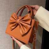 HandBag Gloss Bow Brown